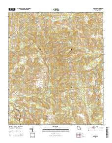 Knoxville Georgia Current topographic map, 1:24000 scale, 7.5 X 7.5 Minute, Year 2014