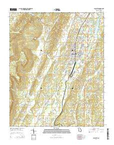 LaFayette Georgia Current topographic map, 1:24000 scale, 7.5 X 7.5 Minute, Year 2014