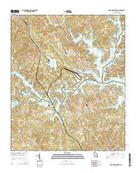 Lake Sinclair West Georgia Current topographic map, 1:24000 scale, 7.5 X 7.5 Minute, Year 2014