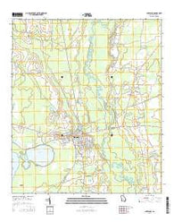 Lakeland Georgia Current topographic map, 1:24000 scale, 7.5 X 7.5 Minute, Year 2014