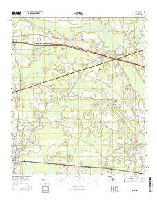 Lanier Georgia Current topographic map, 1:24000 scale, 7.5 X 7.5 Minute, Year 2014