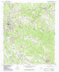Lawrenceville Georgia Historical topographic map, 1:24000 scale, 7.5 X 7.5 Minute, Year 1964