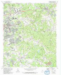 Lawrenceville Georgia Historical topographic map, 1:24000 scale, 7.5 X 7.5 Minute, Year 1992