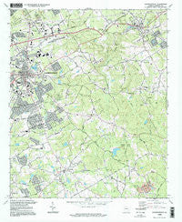 Lawrenceville Georgia Historical topographic map, 1:24000 scale, 7.5 X 7.5 Minute, Year 1998