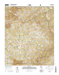 Leaf Georgia Current topographic map, 1:24000 scale, 7.5 X 7.5 Minute, Year 2014