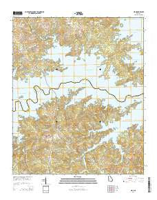 Leah Georgia Current topographic map, 1:24000 scale, 7.5 X 7.5 Minute, Year 2014