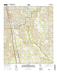 Lenox Georgia Current topographic map, 1:24000 scale, 7.5 X 7.5 Minute, Year 2014