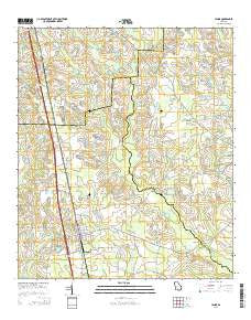 Lenox Georgia Current topographic map, 1:24000 scale, 7.5 X 7.5 Minute, Year 2014