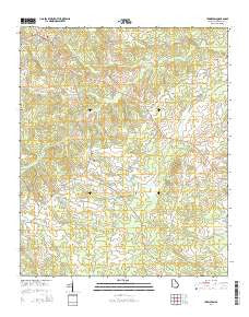 Lexington Georgia Current topographic map, 1:24000 scale, 7.5 X 7.5 Minute, Year 2014