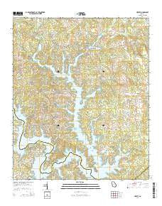 Liberty Georgia Current topographic map, 1:24000 scale, 7.5 X 7.5 Minute, Year 2014
