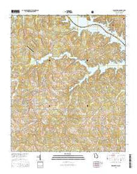 Lincolnton Georgia Current topographic map, 1:24000 scale, 7.5 X 7.5 Minute, Year 2014