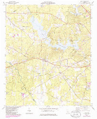 Lizella Georgia Historical topographic map, 1:24000 scale, 7.5 X 7.5 Minute, Year 1974
