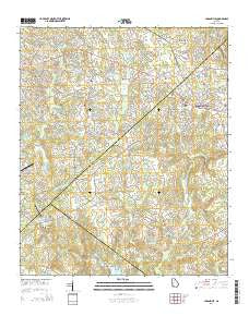 Loganville Georgia Current topographic map, 1:24000 scale, 7.5 X 7.5 Minute, Year 2014