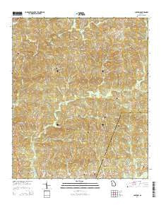 Logtown Georgia Current topographic map, 1:24000 scale, 7.5 X 7.5 Minute, Year 2014