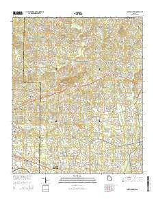 Lost Mountain Georgia Current topographic map, 1:24000 scale, 7.5 X 7.5 Minute, Year 2014