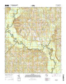 Lothair Georgia Current topographic map, 1:24000 scale, 7.5 X 7.5 Minute, Year 2014
