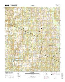 Lovett Georgia Current topographic map, 1:24000 scale, 7.5 X 7.5 Minute, Year 2014