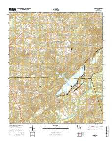 Lowell Georgia Current topographic map, 1:24000 scale, 7.5 X 7.5 Minute, Year 2014