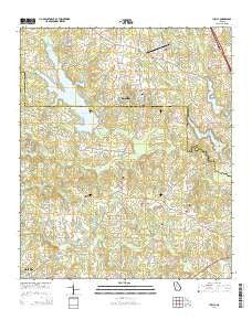 Luella Georgia Current topographic map, 1:24000 scale, 7.5 X 7.5 Minute, Year 2014
