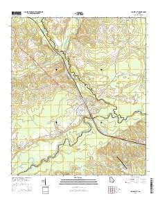 Lumber City Georgia Current topographic map, 1:24000 scale, 7.5 X 7.5 Minute, Year 2014