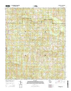 Luthersville Georgia Current topographic map, 1:24000 scale, 7.5 X 7.5 Minute, Year 2014