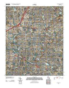 Luxomni Georgia Historical topographic map, 1:24000 scale, 7.5 X 7.5 Minute, Year 2011