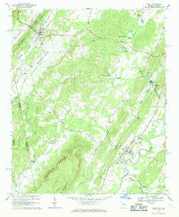 Lyerly Georgia Historical topographic map, 1:24000 scale, 7.5 X 7.5 Minute, Year 1966