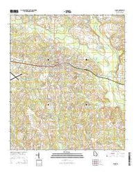 Lyons Georgia Current topographic map, 1:24000 scale, 7.5 X 7.5 Minute, Year 2014