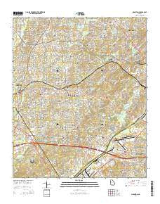 Mableton Georgia Current topographic map, 1:24000 scale, 7.5 X 7.5 Minute, Year 2014