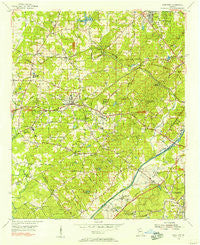 Mableton Georgia Historical topographic map, 1:24000 scale, 7.5 X 7.5 Minute, Year 1954