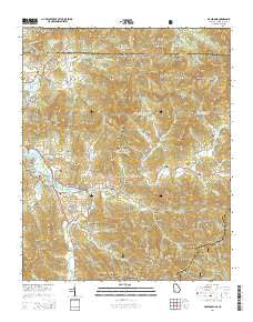Macedonia Georgia Current topographic map, 1:24000 scale, 7.5 X 7.5 Minute, Year 2014