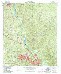Macon NW Georgia Historical topographic map, 1:24000 scale, 7.5 X 7.5 Minute, Year 1973