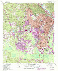 Macon West Georgia Historical topographic map, 1:24000 scale, 7.5 X 7.5 Minute, Year 1956