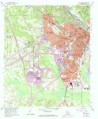 Macon West Georgia Historical topographic map, 1:24000 scale, 7.5 X 7.5 Minute, Year 1956