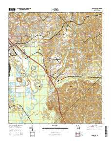 Macon East Georgia Current topographic map, 1:24000 scale, 7.5 X 7.5 Minute, Year 2014