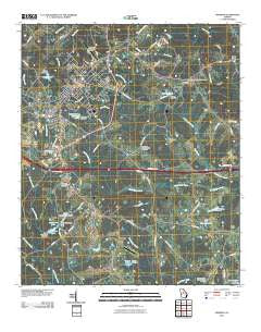Madison Georgia Historical topographic map, 1:24000 scale, 7.5 X 7.5 Minute, Year 2011