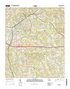 Madison Georgia Current topographic map, 1:24000 scale, 7.5 X 7.5 Minute, Year 2014