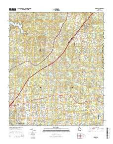 Madras Georgia Current topographic map, 1:24000 scale, 7.5 X 7.5 Minute, Year 2014