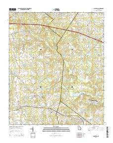 Mansfield Georgia Current topographic map, 1:24000 scale, 7.5 X 7.5 Minute, Year 2014