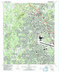 Marietta Georgia Historical topographic map, 1:24000 scale, 7.5 X 7.5 Minute, Year 1992