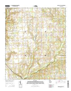 Marshallville SW Georgia Current topographic map, 1:24000 scale, 7.5 X 7.5 Minute, Year 2014