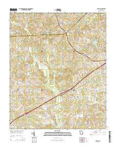 Martin Georgia Current topographic map, 1:24000 scale, 7.5 X 7.5 Minute, Year 2014