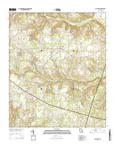 Matthews Georgia Current topographic map, 1:24000 scale, 7.5 X 7.5 Minute, Year 2014