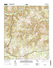 McBean Georgia Current topographic map, 1:24000 scale, 7.5 X 7.5 Minute, Year 2014