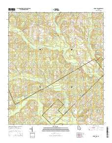 McRae NW Georgia Current topographic map, 1:24000 scale, 7.5 X 7.5 Minute, Year 2014