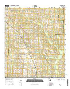 Meigs Georgia Current topographic map, 1:24000 scale, 7.5 X 7.5 Minute, Year 2014
