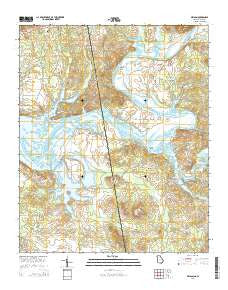 Melson Georgia Current topographic map, 1:24000 scale, 7.5 X 7.5 Minute, Year 2014