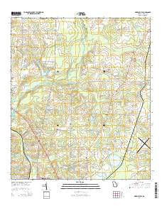 Merrillville Georgia Current topographic map, 1:24000 scale, 7.5 X 7.5 Minute, Year 2014