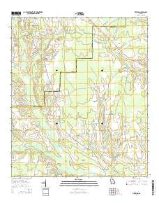 Mershon Georgia Current topographic map, 1:24000 scale, 7.5 X 7.5 Minute, Year 2014