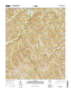 Metasville Georgia Current topographic map, 1:24000 scale, 7.5 X 7.5 Minute, Year 2014